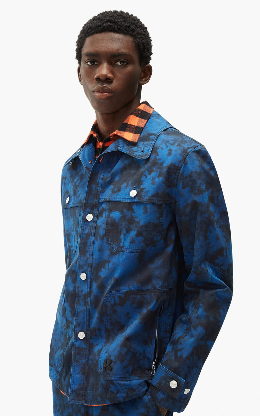 Chaqueta Kenzo Ghost Flower workwear Hombre Azul Real Azules - SKU.4407848